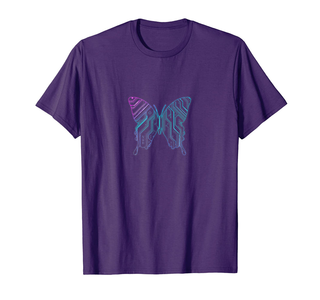 Cyber Aesthetic Butterfly Futurism T-Shirt - Graphic Print Unisex - T-Shirt, Sweatshirt, Hoodie