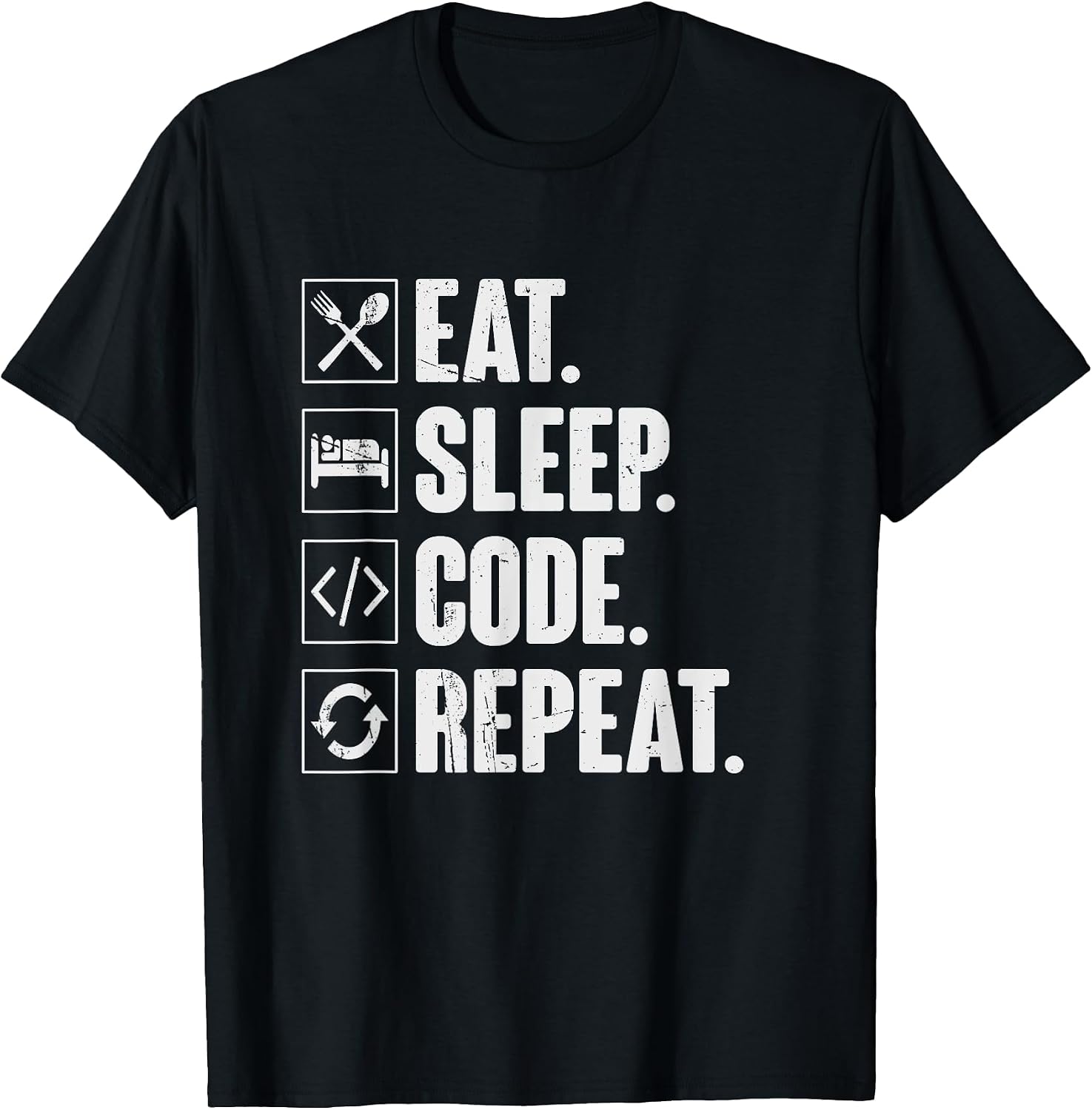 Eat Sleep Code Repeat Designs - Adult & Kids T-Shirts, Sweatshirts & Hoodies apparel design preview 1
