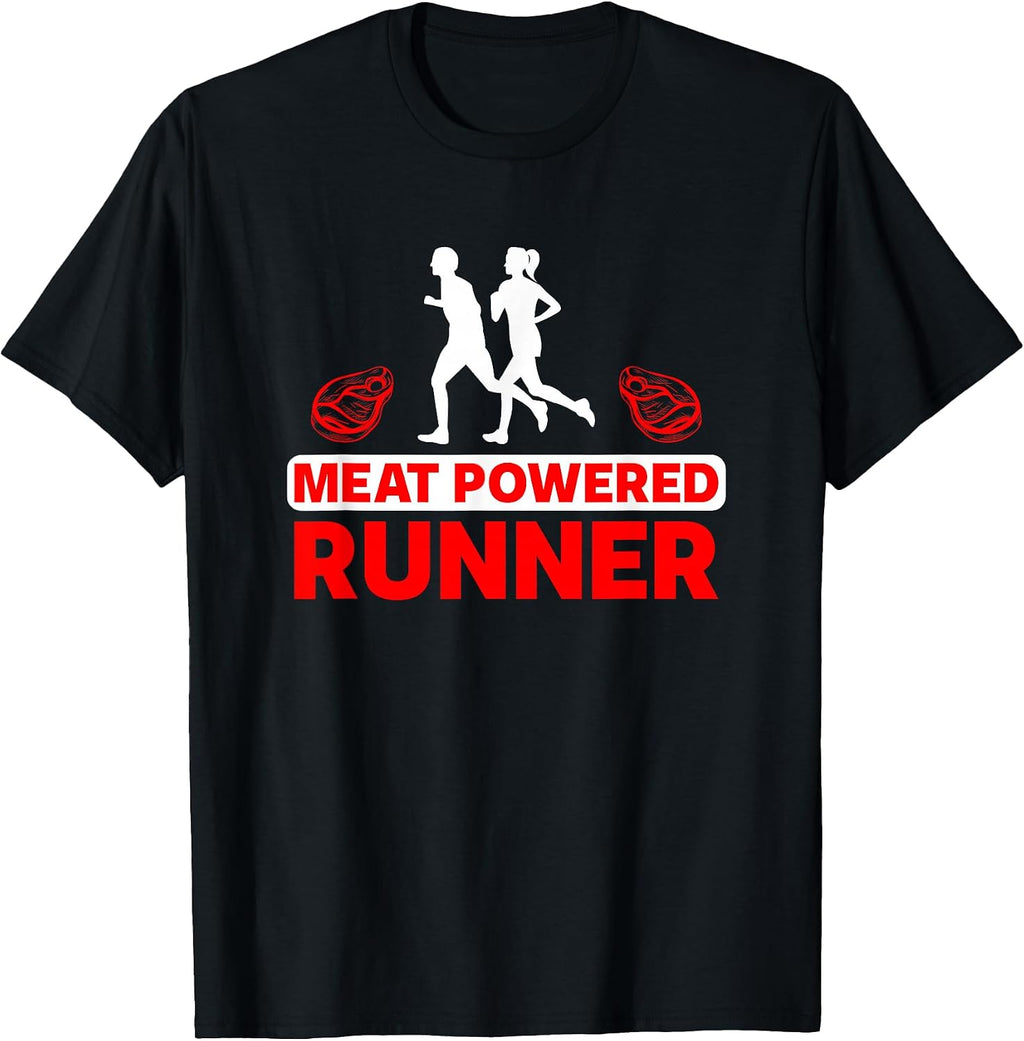 Meat Powered Running Merch. - Adult & Kids T-Shirts, Sweatshirts & Hoodies apparel design preview 1