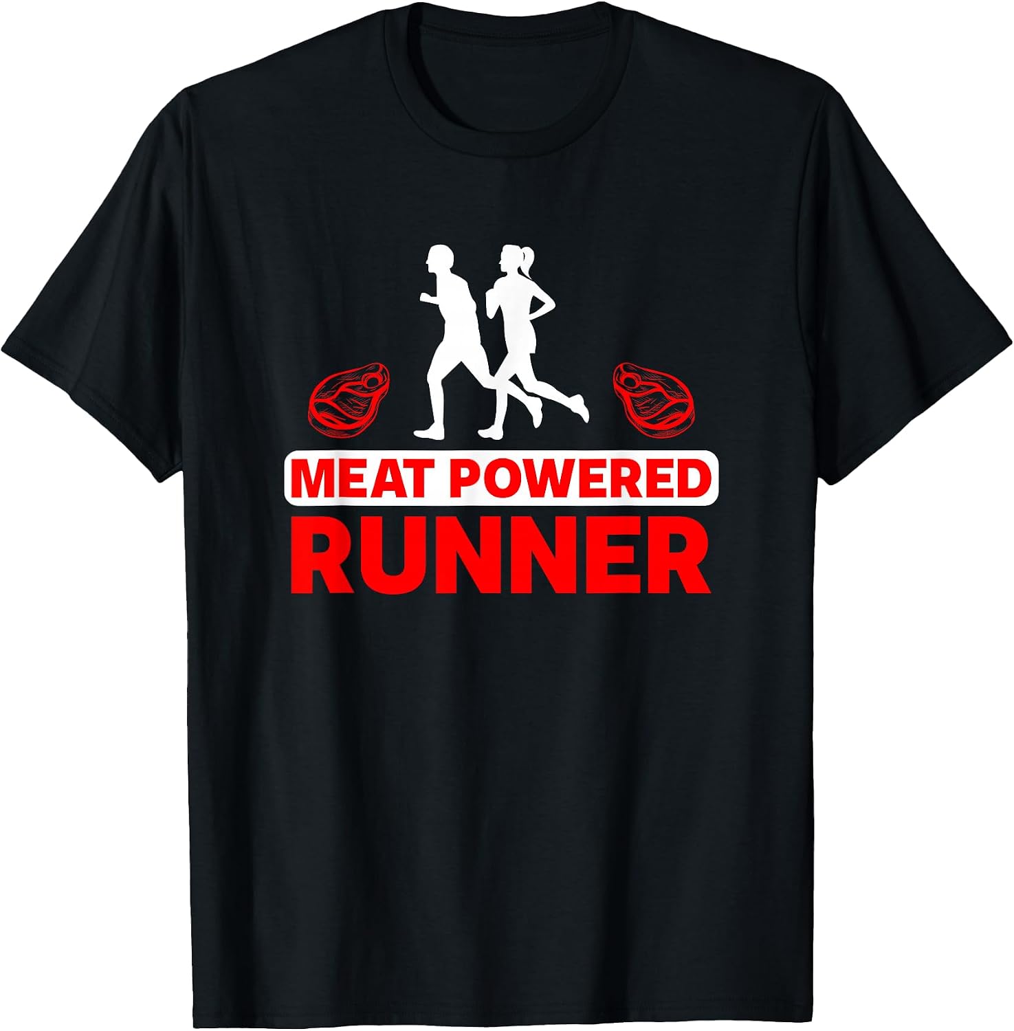Meat Powered Running Merch. - Adult & Kids T-Shirts, Sweatshirts & Hoodies apparel design preview 1