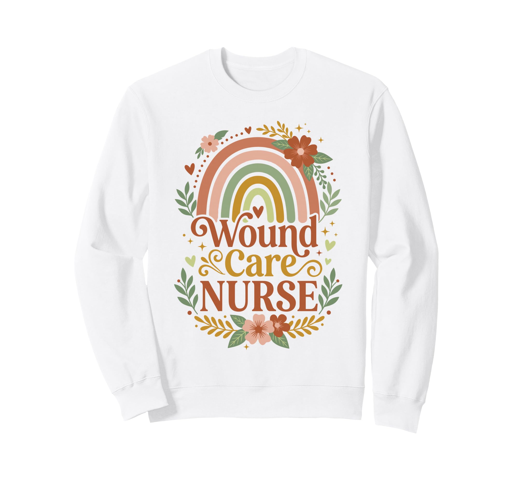 Wound Care Nurse Boho Rainbow Sweatshirt - Streetwear Style for Adults - T-Shirt, Sweatshirt, Hoodie