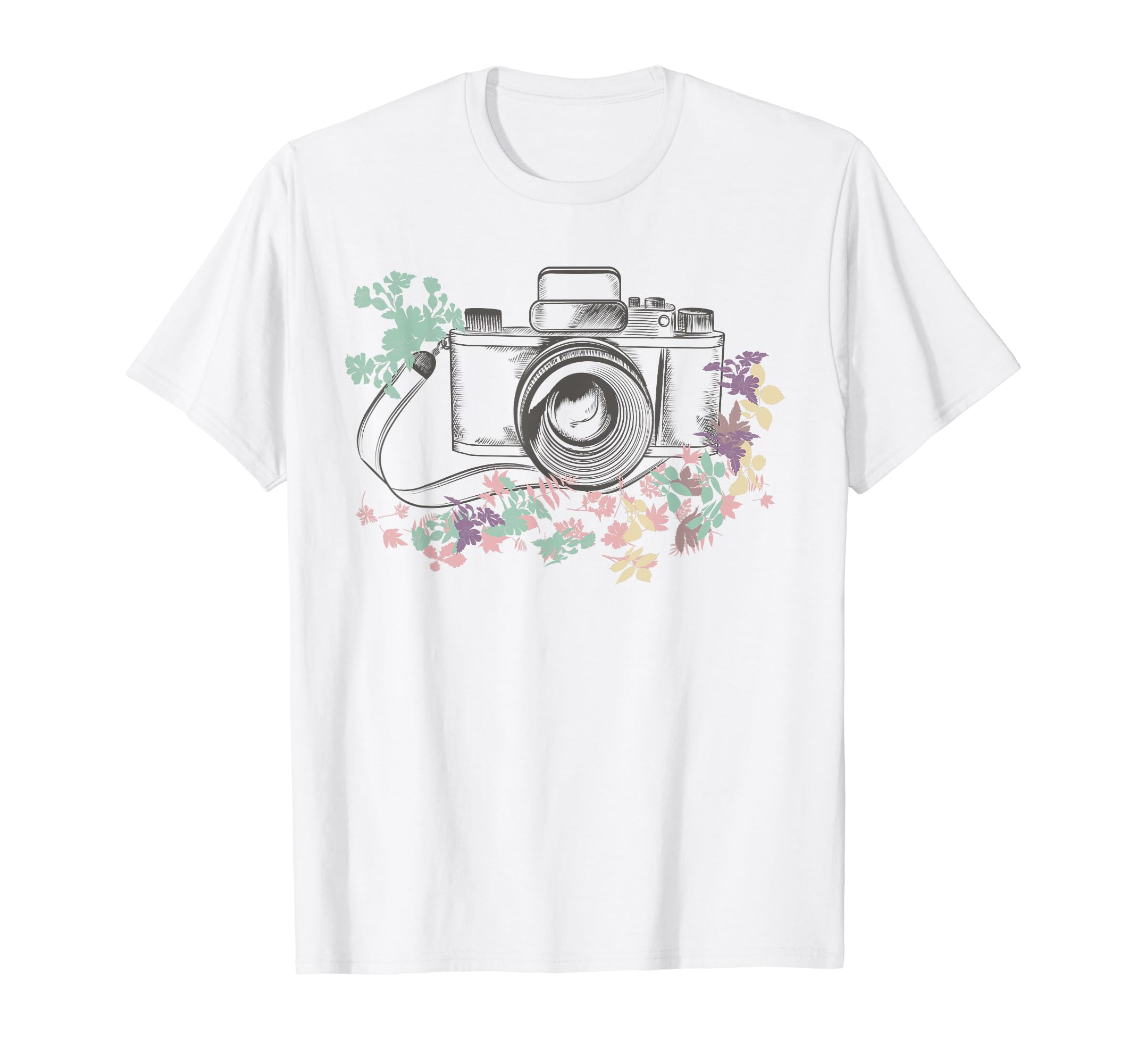 Lovely Camera Floral T-Shirt - Casual Everyday Wear Unisex - T-Shirt, Sweatshirt, Hoodie