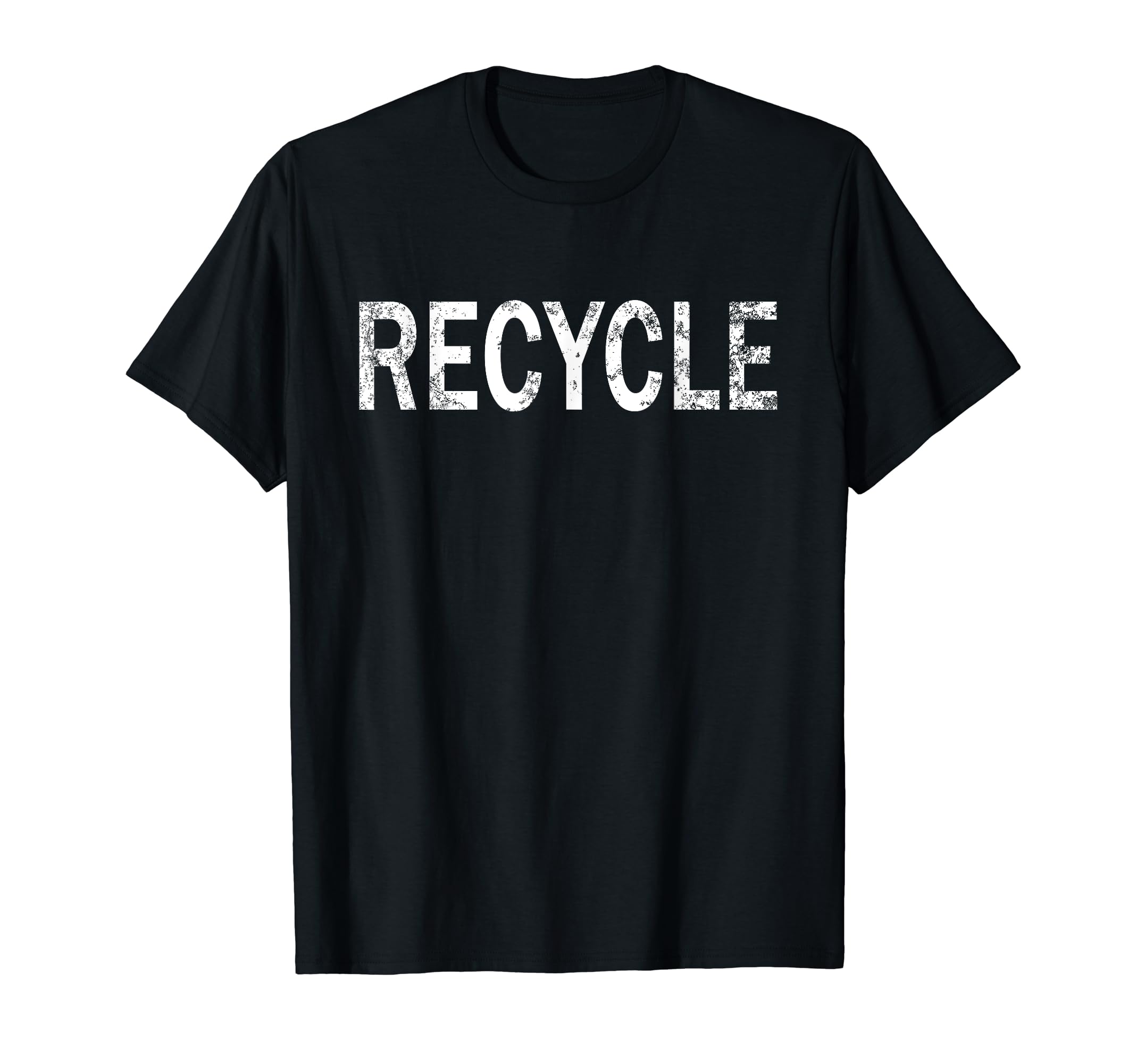 Recycle Distressed Sustainable Living T-Shirt - Minimalist Print Men Women - T-Shirt, Sweatshirt, Hoodie