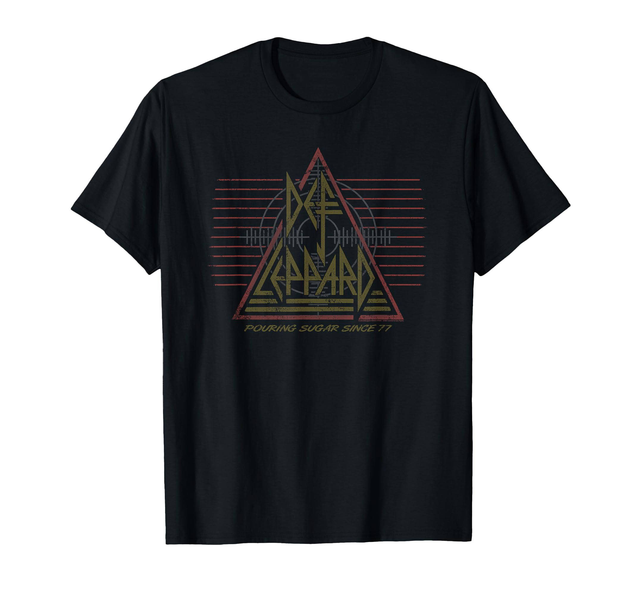 Def Leppard 77 Black Cotton Crew Neck T-Shirt - Graphic Print for Adults - T-Shirt, Sweatshirt, Hoodie