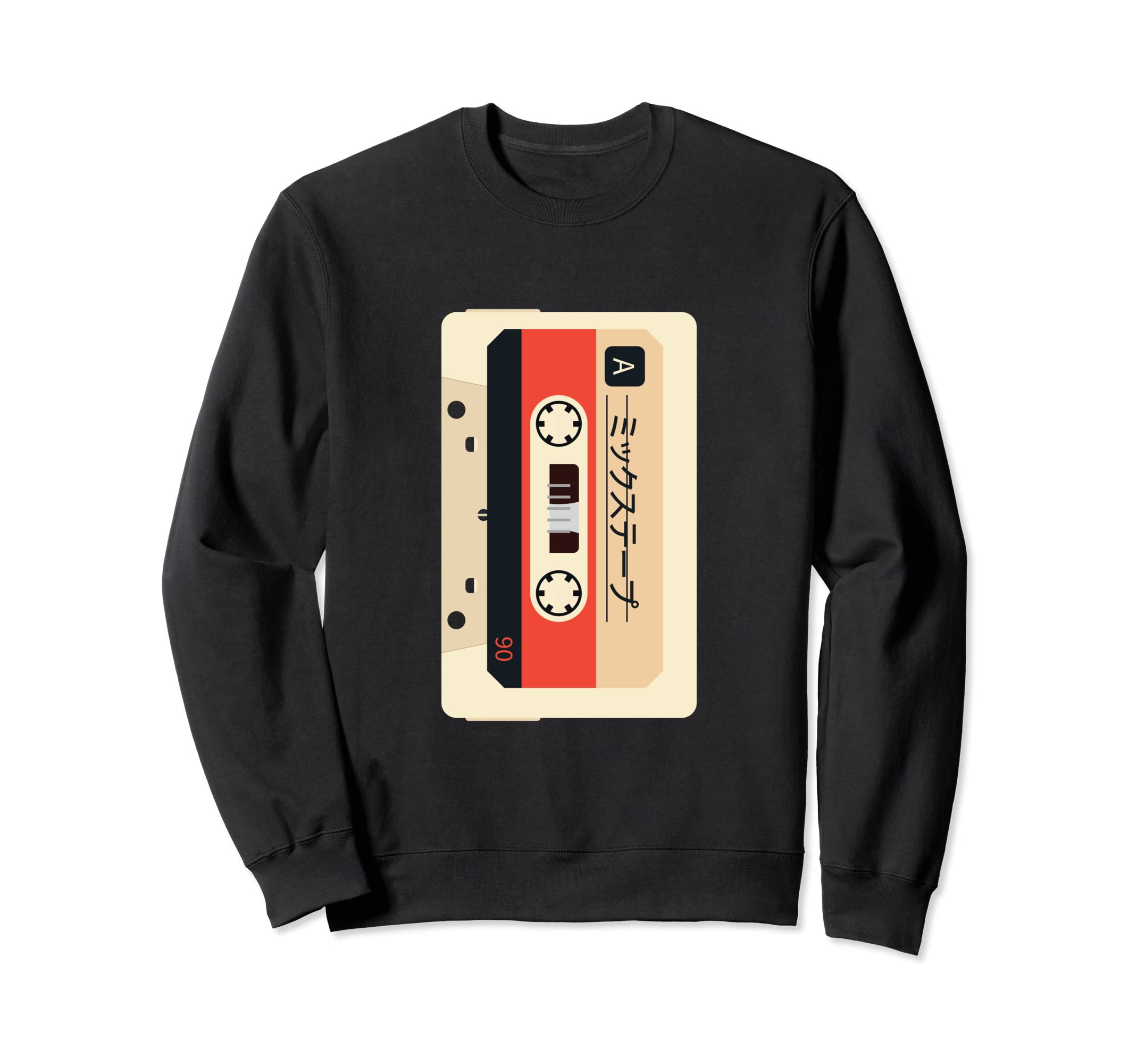80S Japanese Music Cassette Tape Sweatshirt - Minimalist Print Men Women - T-Shirt, Sweatshirt, Hoodie