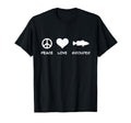 Grouper Fishing Peace Love T-Shirt - Graphic Print Unisex - T-Shirt, Sweatshirt, Hoodie