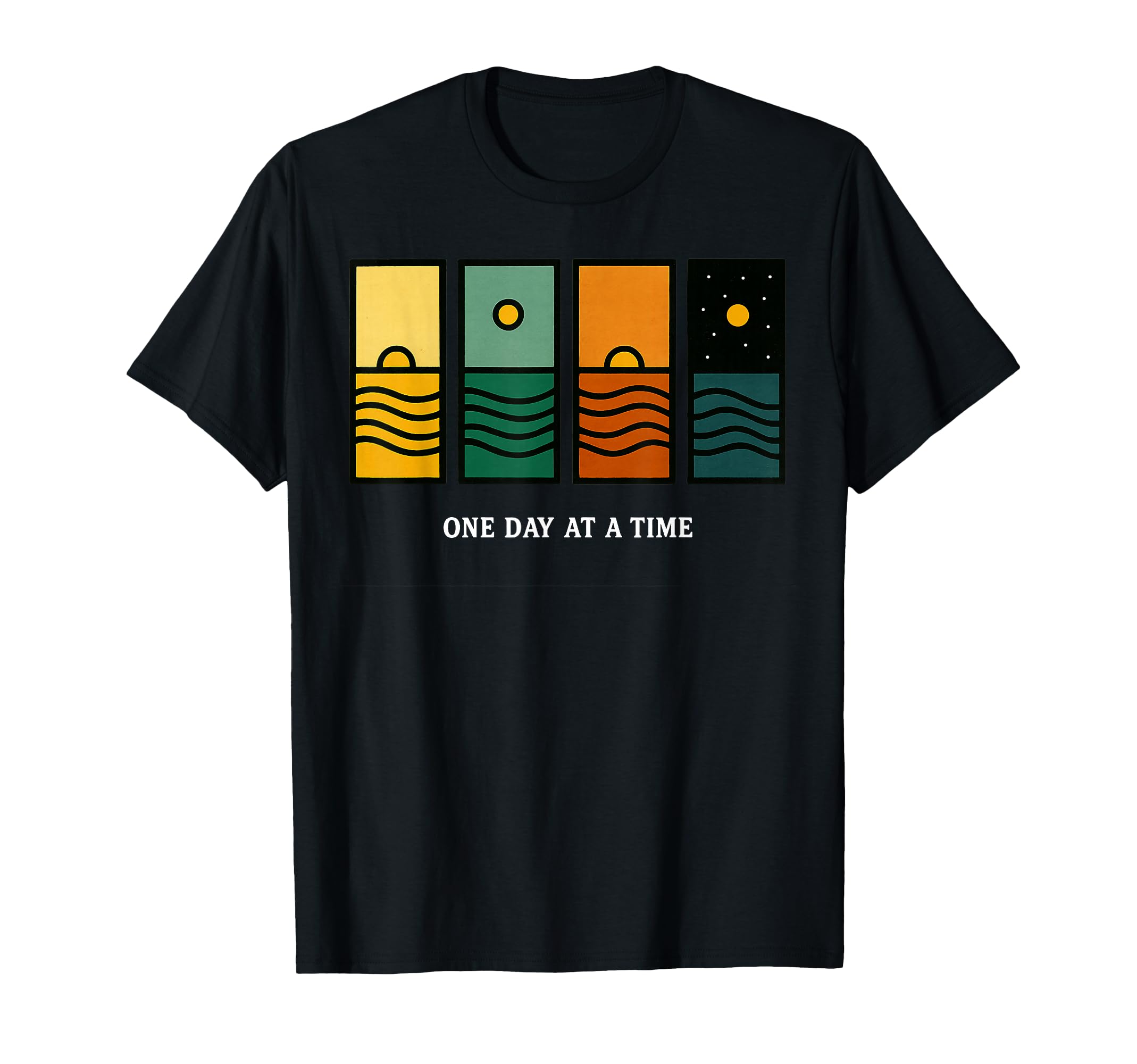 One Day Time Motivational Sunset T-Shirt - Novelty Apparel for Adults - T-Shirt, Sweatshirt, Hoodie