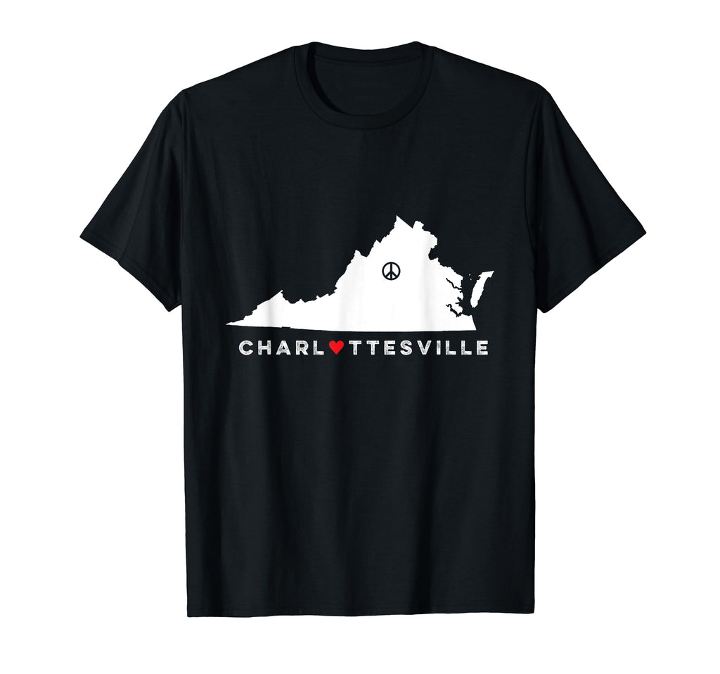 Peace And Love Charlottesville Virginia T-Shirt - Unique Graphic Men Women - T-Shirt, Sweatshirt, Hoodie