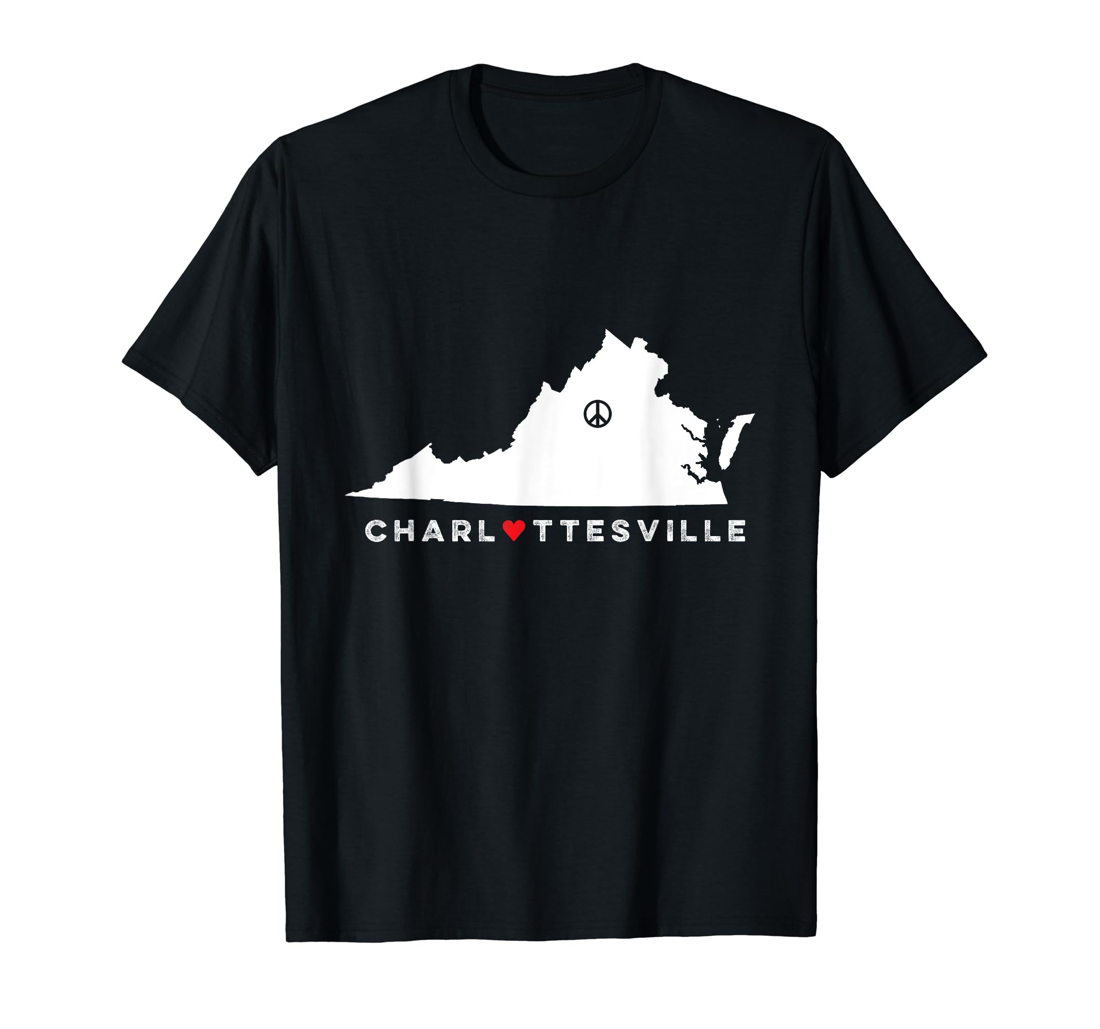 Peace And Love Charlottesville Virginia T-Shirt - Unique Graphic Men Women - T-Shirt, Sweatshirt, Hoodie