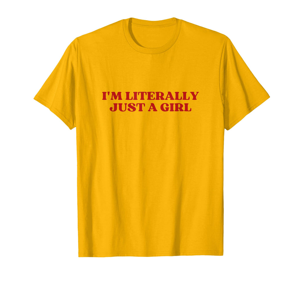 Im Literally Just Yellow Y2K Aesthetic T-Shirt - Novelty Apparel for Adults - T-Shirt, Sweatshirt, Hoodie