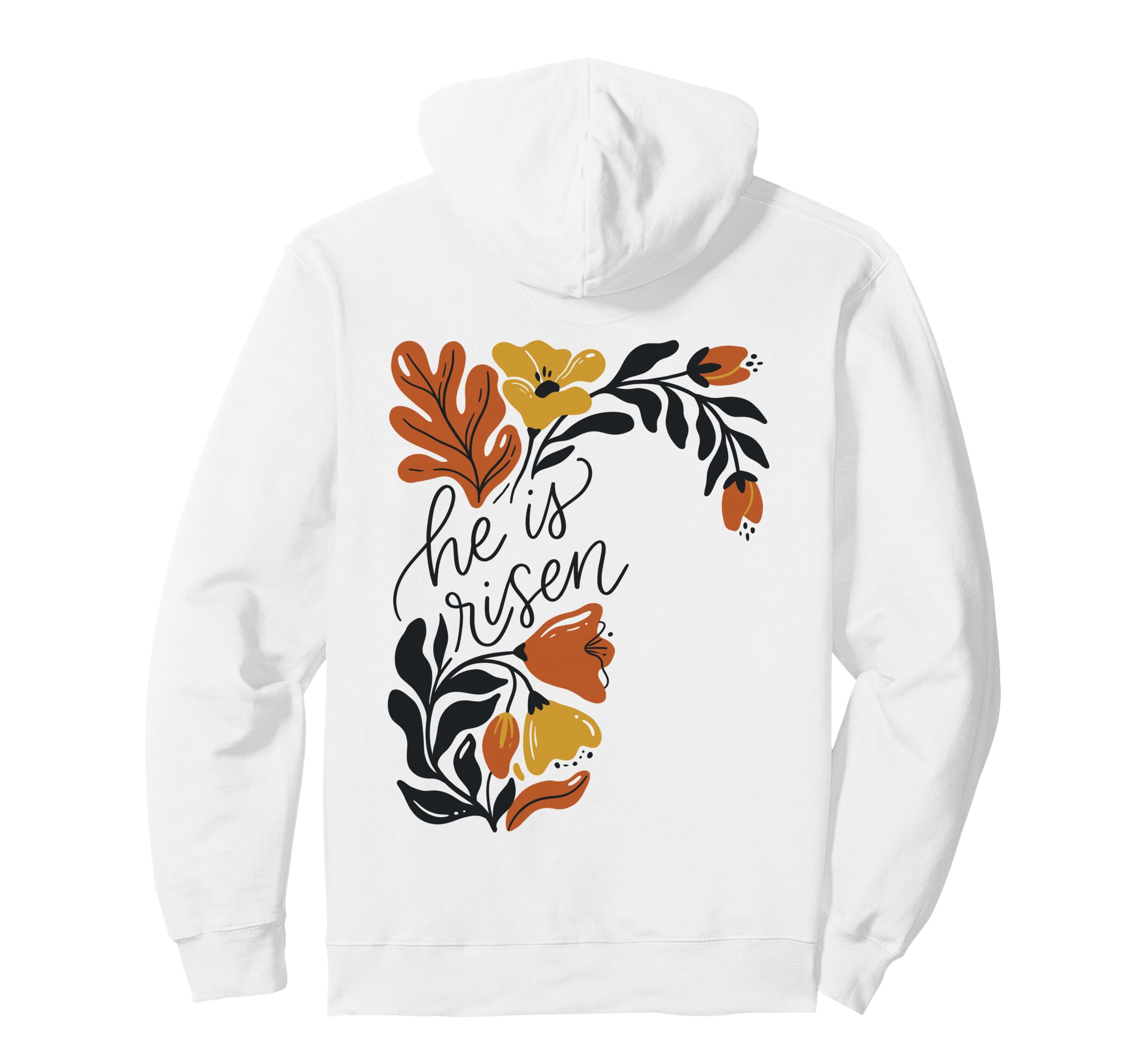 Boho Floral He Is Risen Easter Jesus Hoodie - Trendy Graphic for Adults - T-Shirt, Sweatshirt, Hoodie