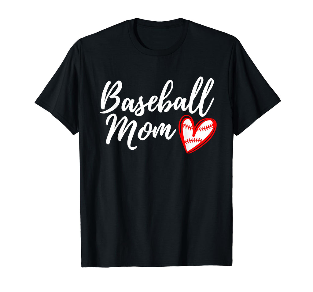 Baseball Mom Heart Matching Mama Mothers T-Shirt - Graphic Print Men Women - T-Shirt, Sweatshirt, Hoodie