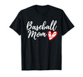 Baseball Mom Heart Matching Mama Mothers T-Shirt - Graphic Print Men Women - T-Shirt, Sweatshirt, Hoodie
