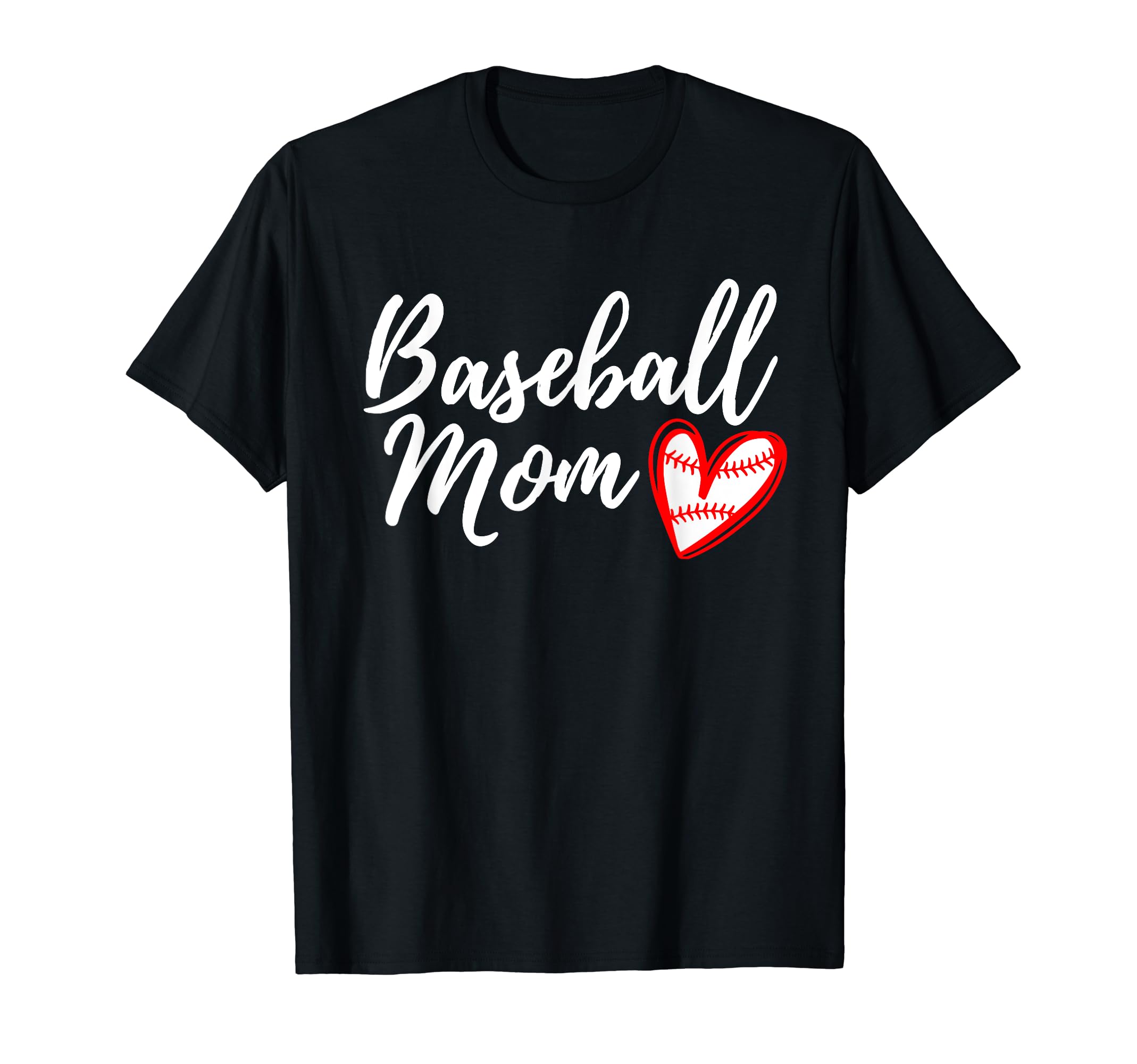Baseball Mom Heart Matching Mama Mothers T-Shirt - Graphic Print Men Women - T-Shirt, Sweatshirt, Hoodie