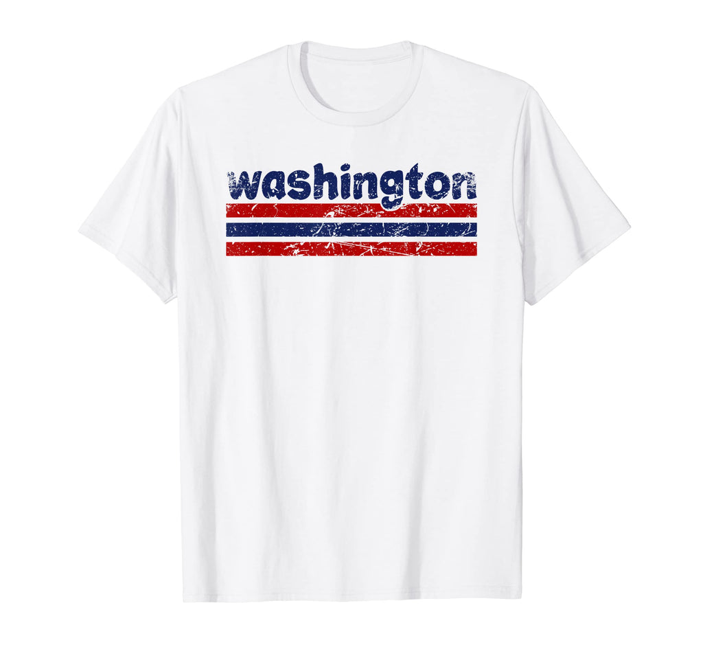 Washington Three Stripe Weathered T-Shirt - Custom Art Print Unisex - T-Shirt, Sweatshirt, Hoodie