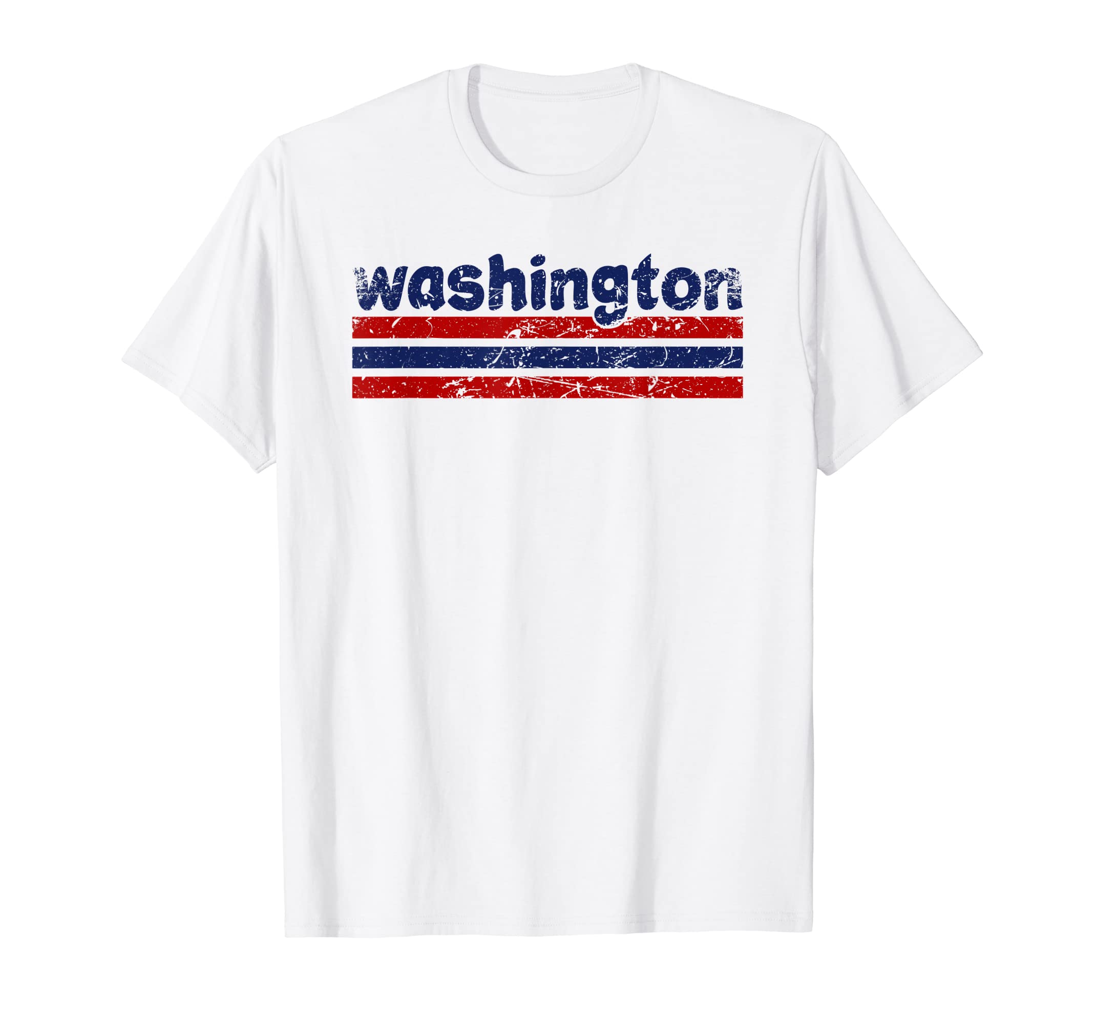 Washington Three Stripe Weathered T-Shirt - Custom Art Print Unisex - T-Shirt, Sweatshirt, Hoodie
