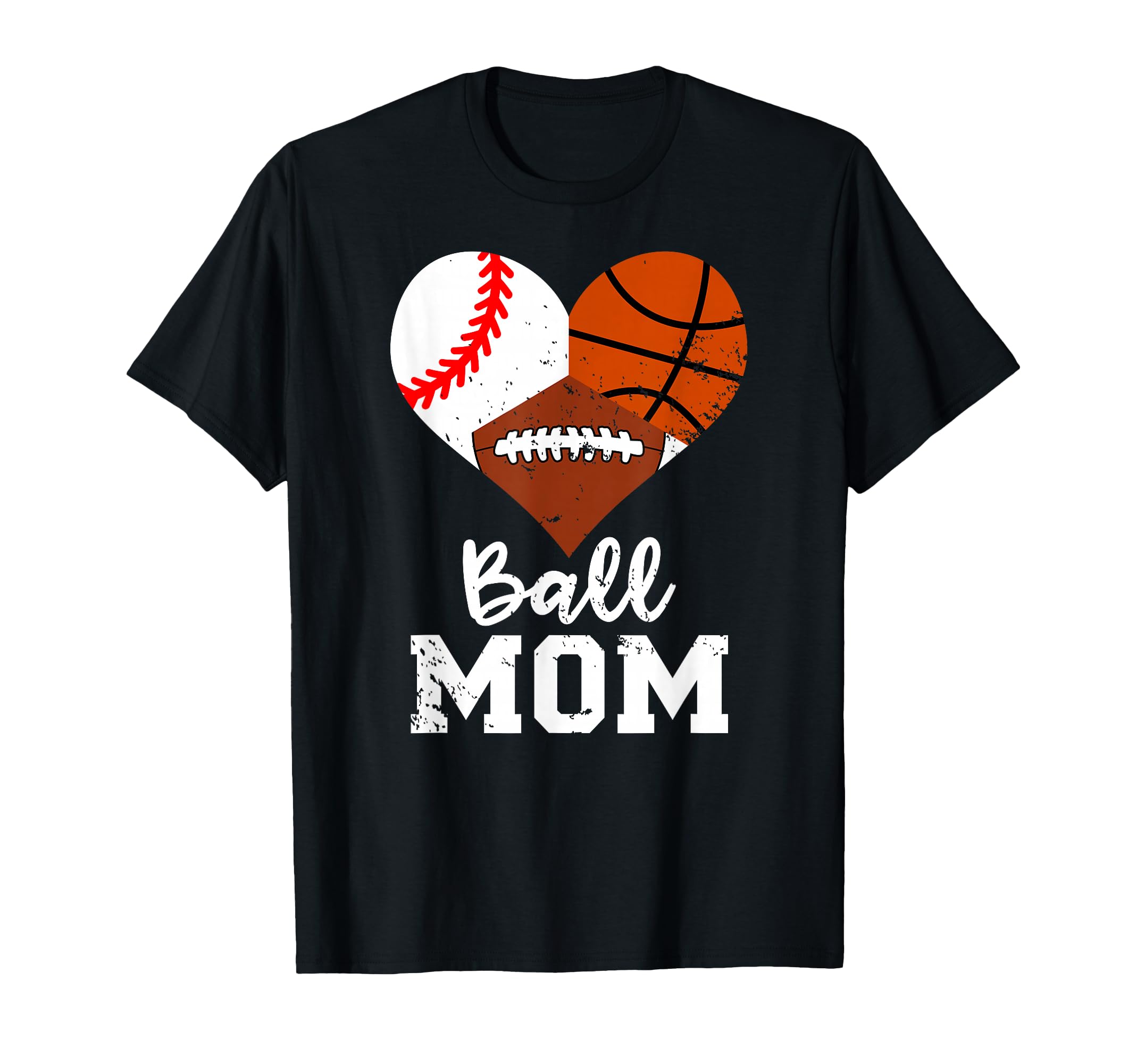 Ball Mom Funny Baseball Football T-Shirt - Novelty Apparel Unisex - T-Shirt, Sweatshirt, Hoodie