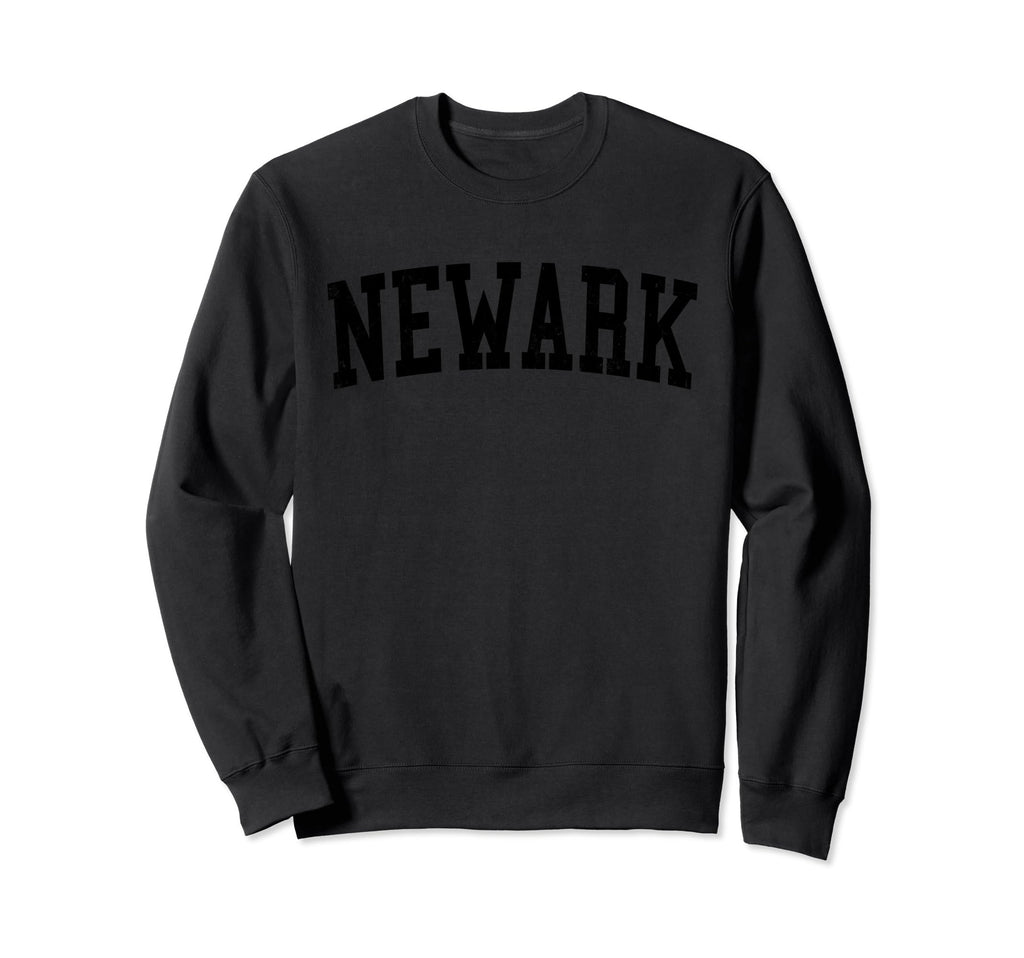 Newark Nj Distressed Black Sweatshirt - Aesthetic Graphic for Adults - T-Shirt, Sweatshirt, Hoodie
