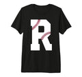 R Baseball Initial Personalized T-Shirt - Fun Novelty Design Men Women - T-Shirt, Sweatshirt, Hoodie