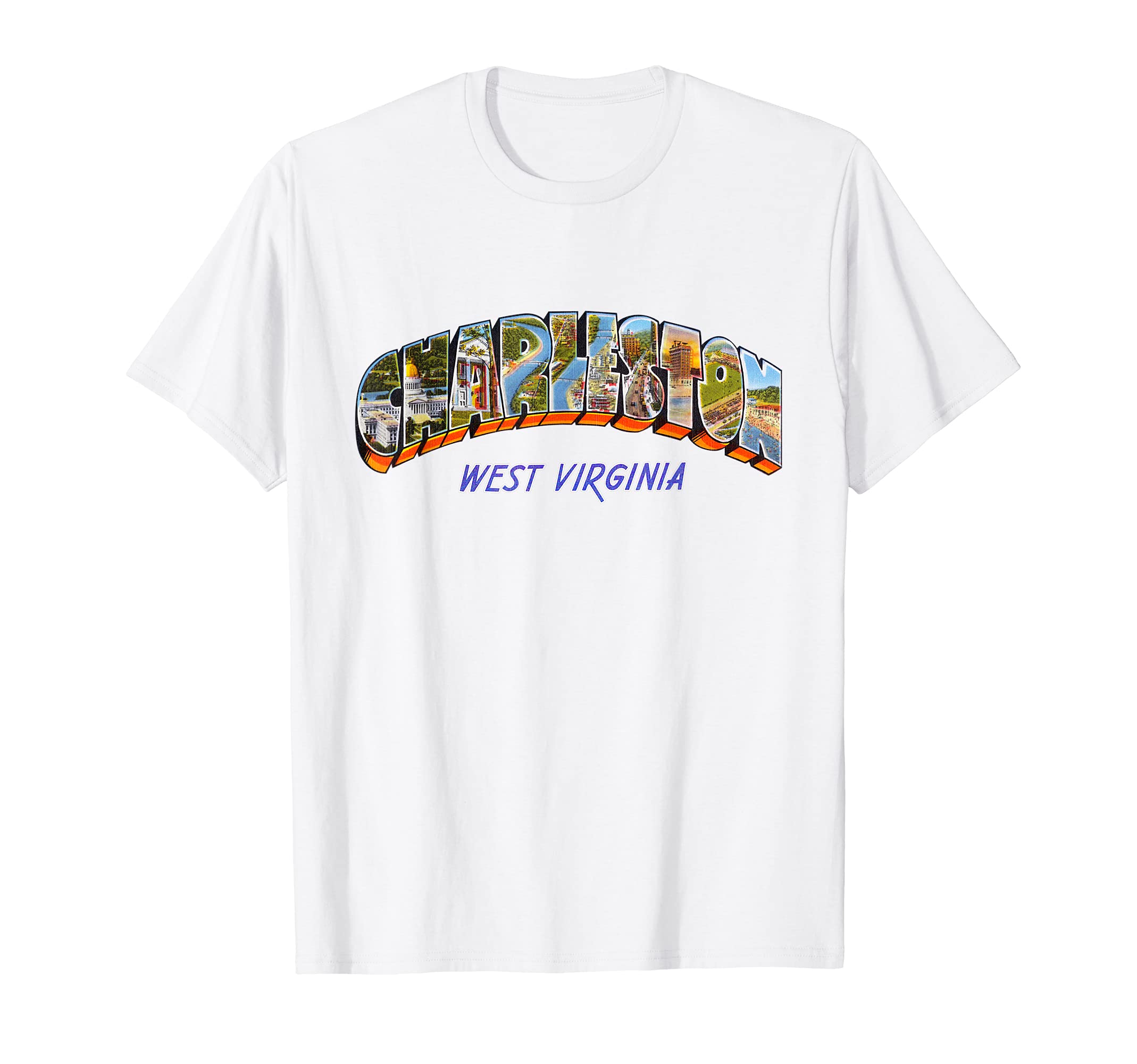 Charleston West Virginia Wv T-Shirt - Custom Art Print Men Women - T-Shirt, Sweatshirt, Hoodie