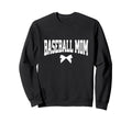 Baseball Mom Bow Baseball Coach Gift Sweatshirt - Custom Art Print Unisex - T-Shirt, Sweatshirt, Hoodie