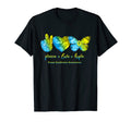 Blue Yellow Butterfly Peace Love Down T-Shirt - Minimalist Print Men Women - T-Shirt, Sweatshirt, Hoodie