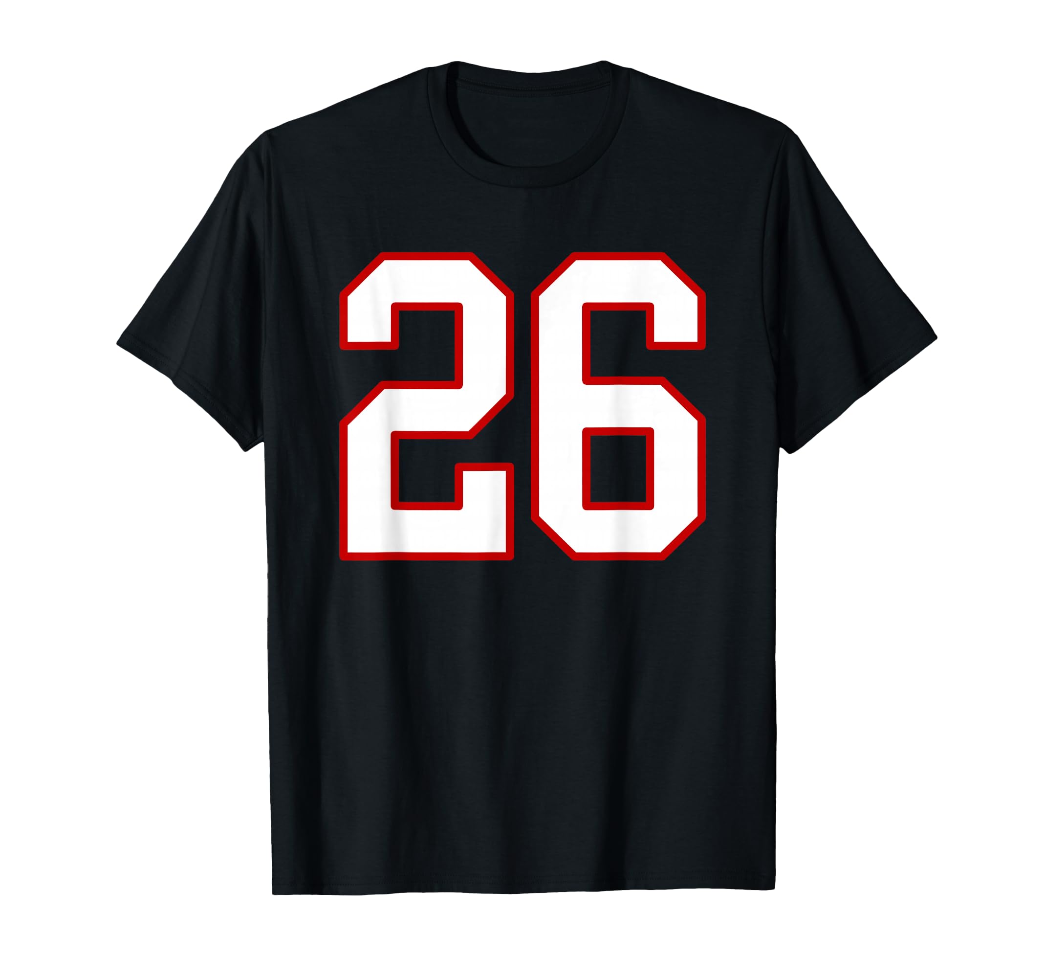White And Red Sports Number 26 Jersey T-Shirt - Aesthetic Graphic Unisex - T-Shirt, Sweatshirt, Hoodie
