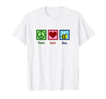 Peace Love Bees Beekeeper Gift T-Shirt - Aesthetic Graphic Unisex - T-Shirt, Sweatshirt, Hoodie