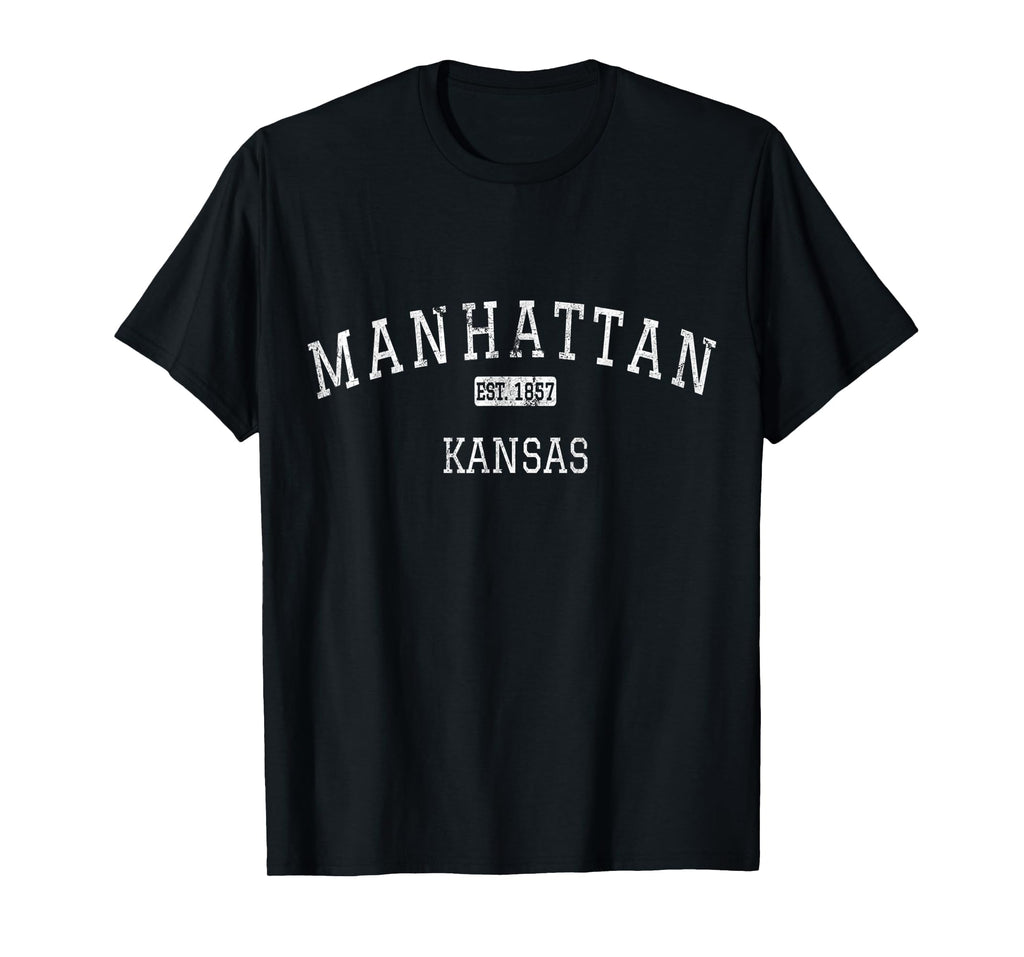 Manhattan Kansas Ks T-Shirt - Fun Novelty Design for Adults - T-Shirt, Sweatshirt, Hoodie