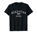 Manhattan Kansas Ks T-Shirt - Fun Novelty Design for Adults - T-Shirt, Sweatshirt, Hoodie