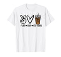 Peace Love Iced Coffee Funny Sayings T-Shirt - Trendy Graphic Men Women - T-Shirt, Sweatshirt, Hoodie