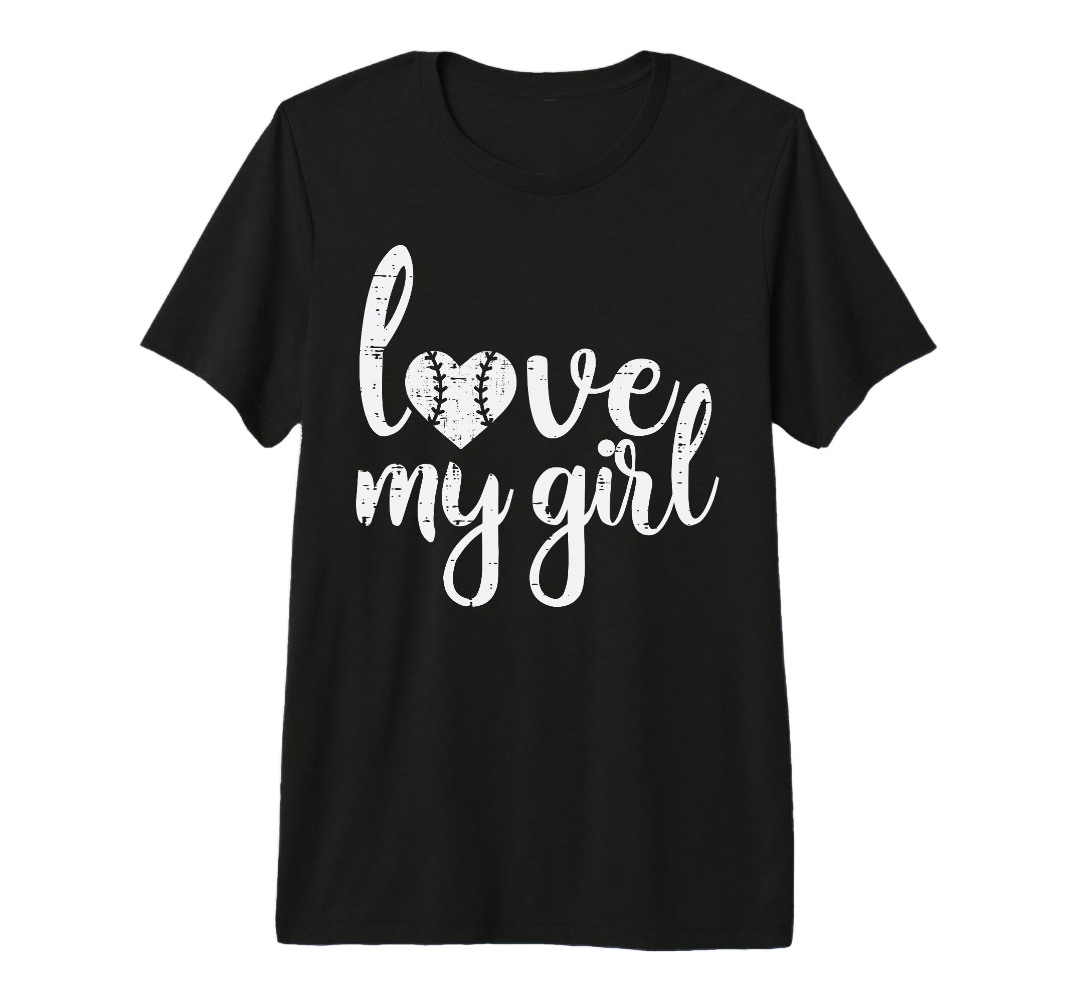 Love My Baseball Heart Mom Dad Boyfriend T-Shirt - Minimalist Print Unisex - T-Shirt, Sweatshirt, Hoodie