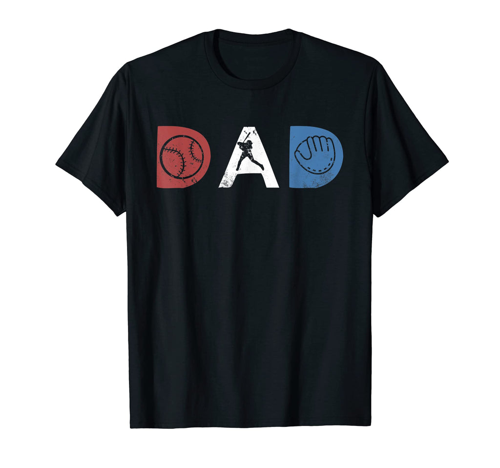 Mens Baseball Dad Softball Red White Blue T-Shirt - Novelty Apparel Unisex - T-Shirt, Sweatshirt, Hoodie