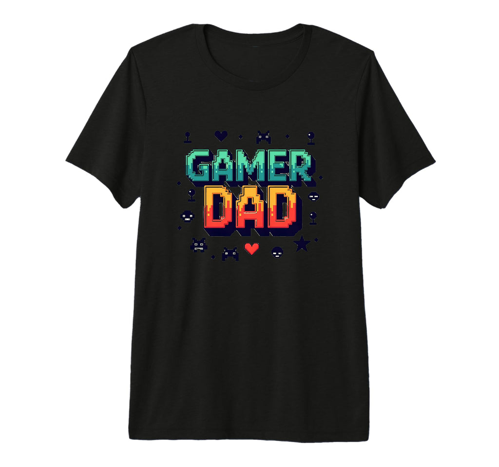 Gamer Dad Pixel Art Fathers Day T-Shirt - Casual Everyday Wear for Adults - T-Shirt, Sweatshirt, Hoodie