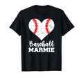 Baseball Marmie Funny Baseball Heart T-Shirt - Graphic Print Men Women - T-Shirt, Sweatshirt, Hoodie