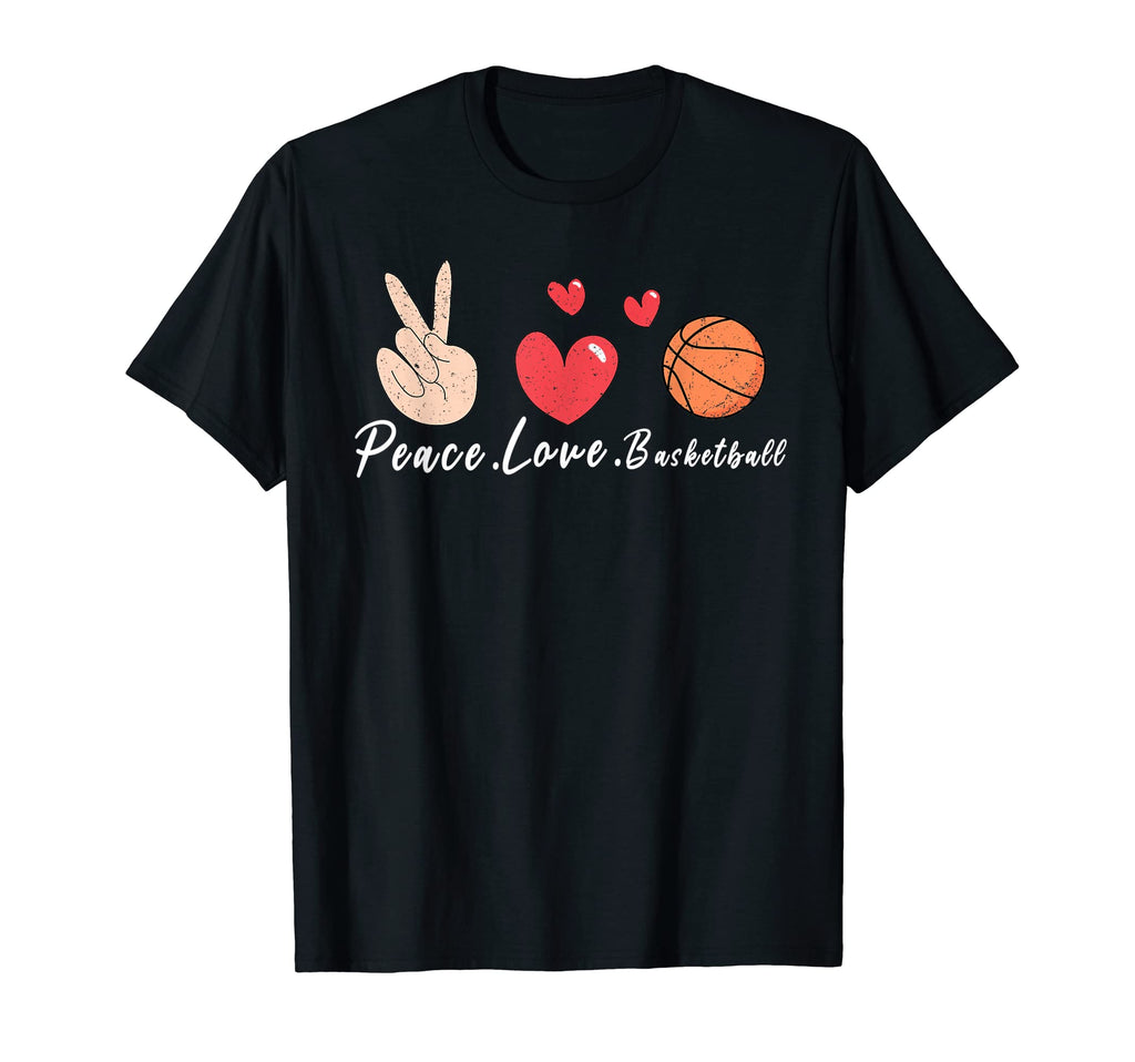 Peace Love Basketball Unlimited T-Shirt - Fun Novelty Design for Adults - T-Shirt, Sweatshirt, Hoodie