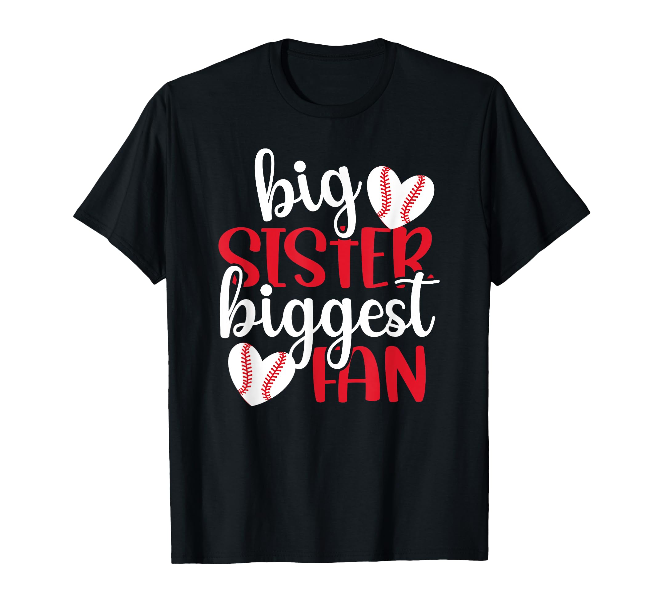 Big Sister Baseball Sister Baseball T-Shirt - Graphic Print for Adults - T-Shirt, Sweatshirt, Hoodie