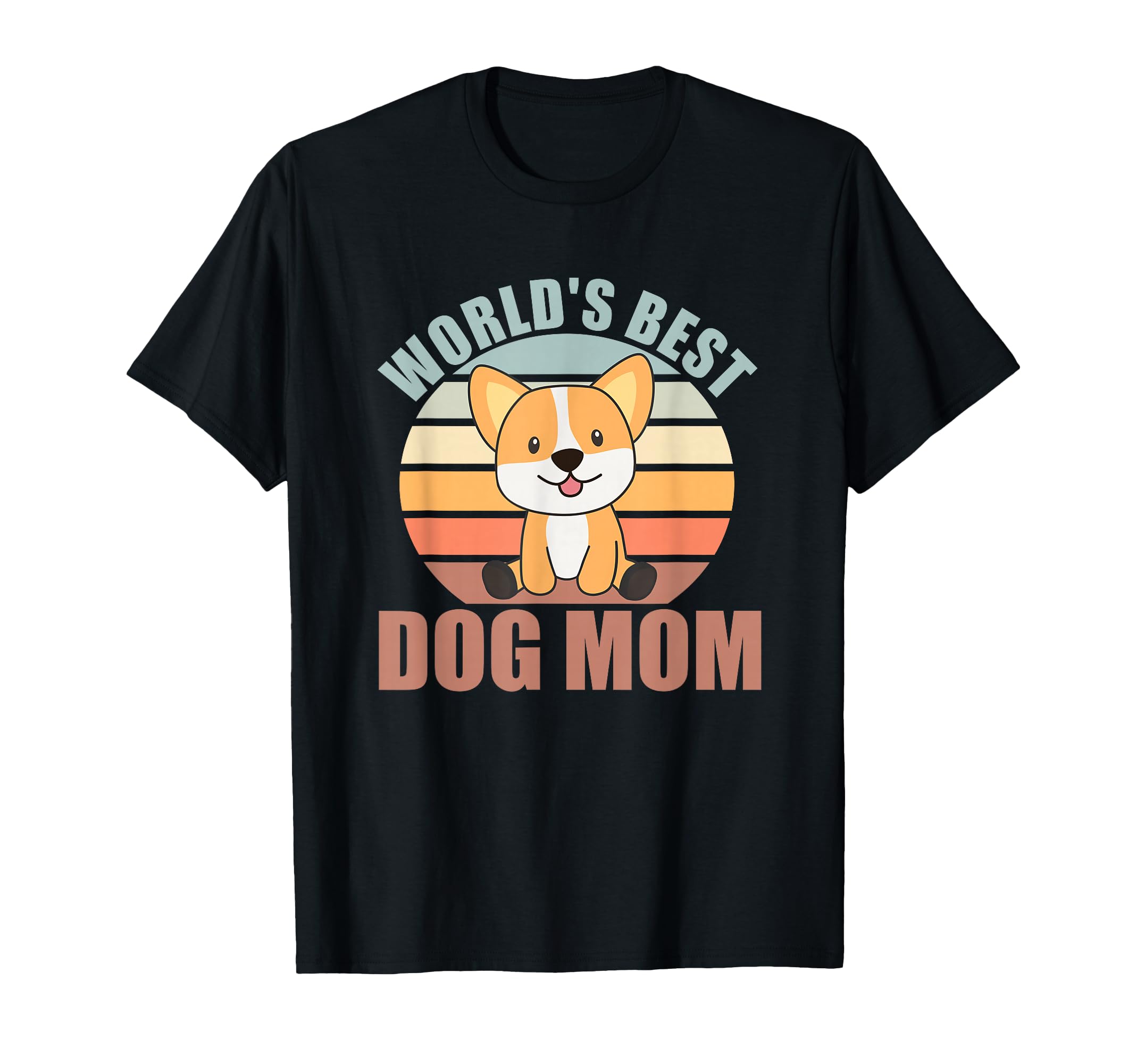 Worlds Best Dog Mom Dog Corgi T-Shirt - Fun Novelty Design for Adults - T-Shirt, Sweatshirt, Hoodie