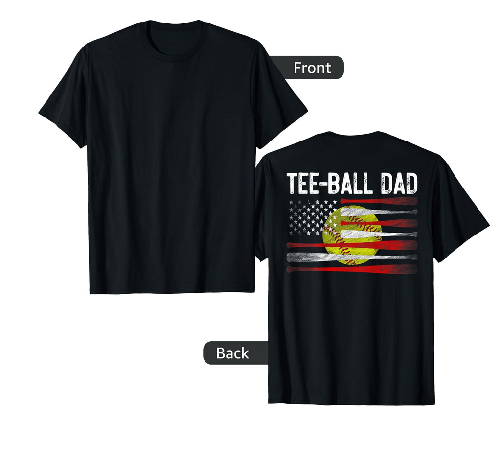 Mens Ball Dad Softball Dad T Ball T-Shirt - Aesthetic Graphic Men Women - T-Shirt, Sweatshirt, Hoodie