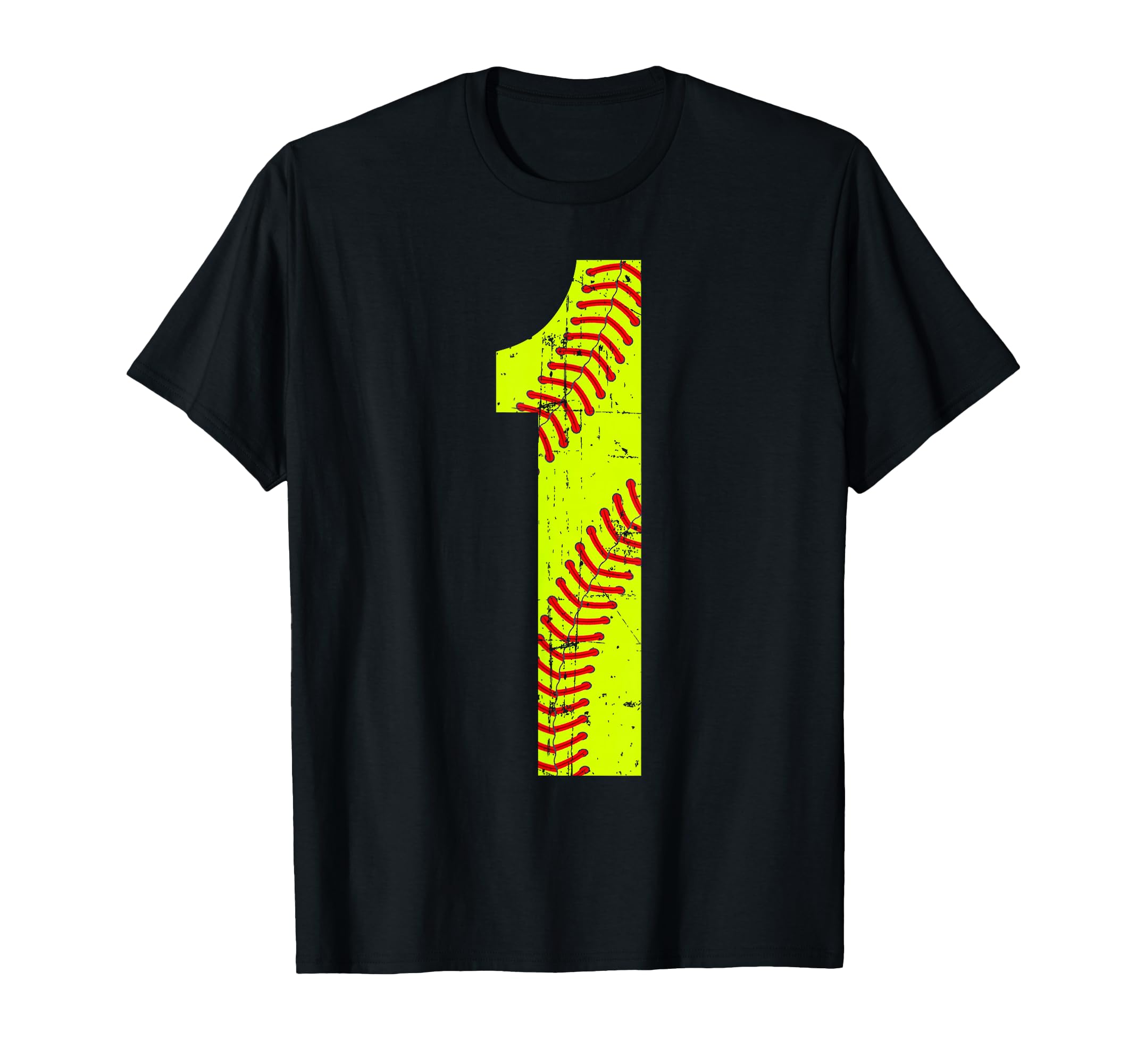 Softball 1 Jersey Number T-Shirt - Graphic Print Men Women - T-Shirt, Sweatshirt, Hoodie
