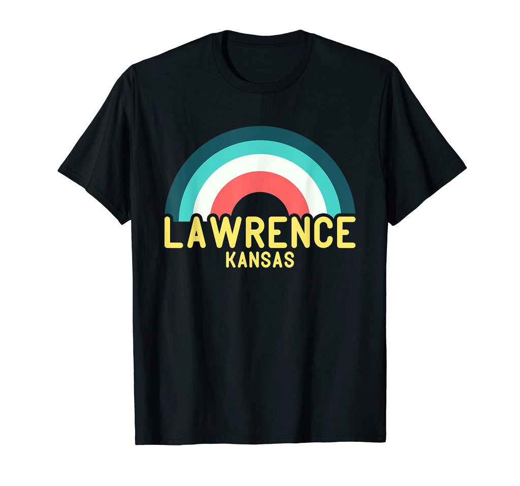 Lawrence Kansas Rainbow T-Shirt - Graphic Print Men Women - T-Shirt, Sweatshirt, Hoodie