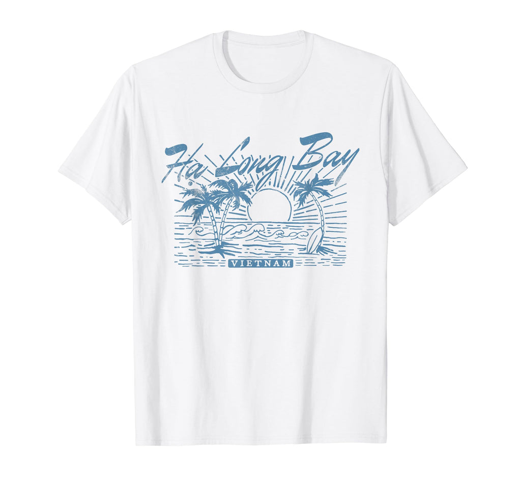 Ha Long Bay Vietnam Distressed Beach T-Shirt - Aesthetic Graphic for Adults - T-Shirt, Sweatshirt, Hoodie