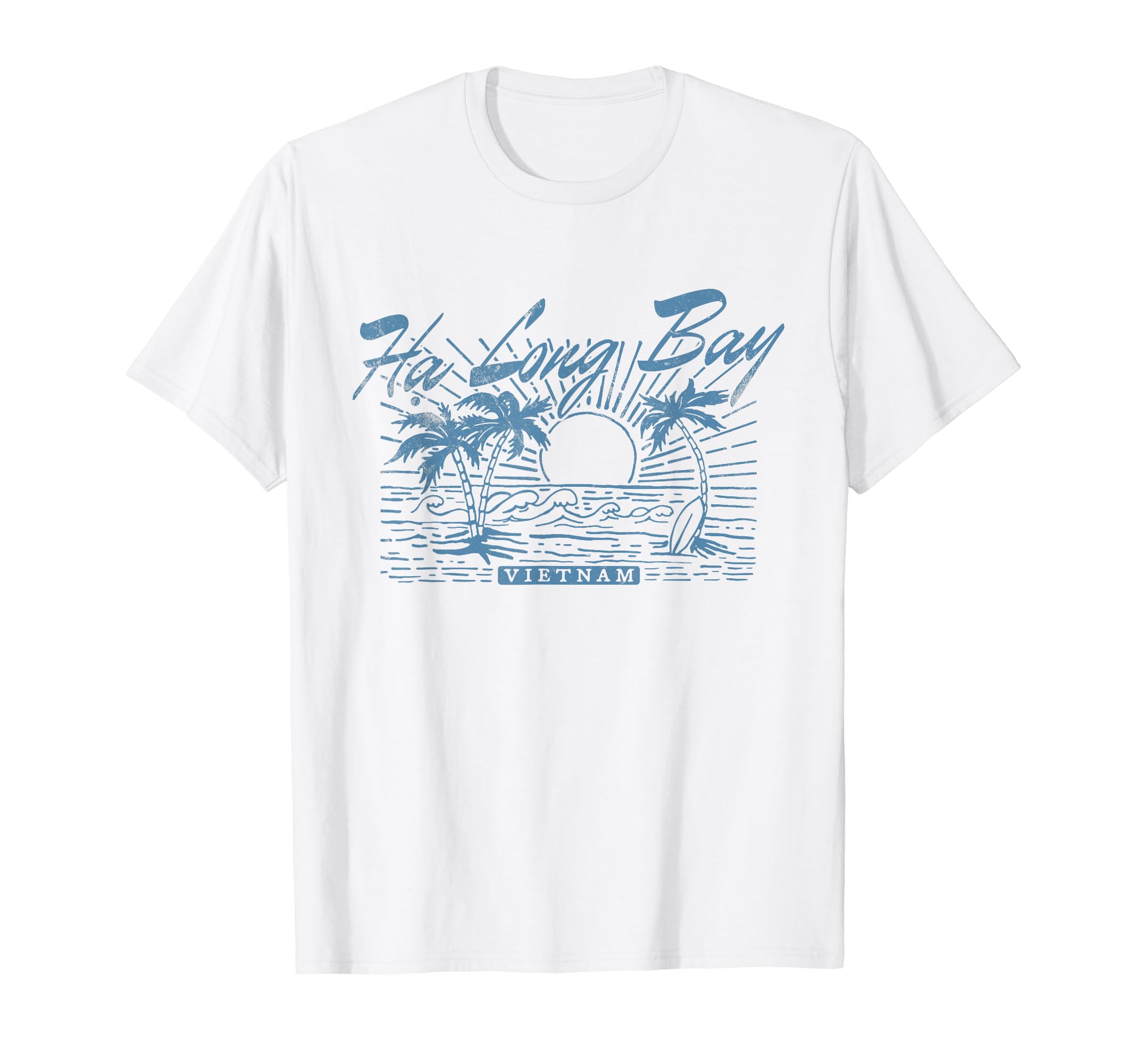 Ha Long Bay Vietnam Distressed Beach T-Shirt - Aesthetic Graphic for Adults - T-Shirt, Sweatshirt, Hoodie