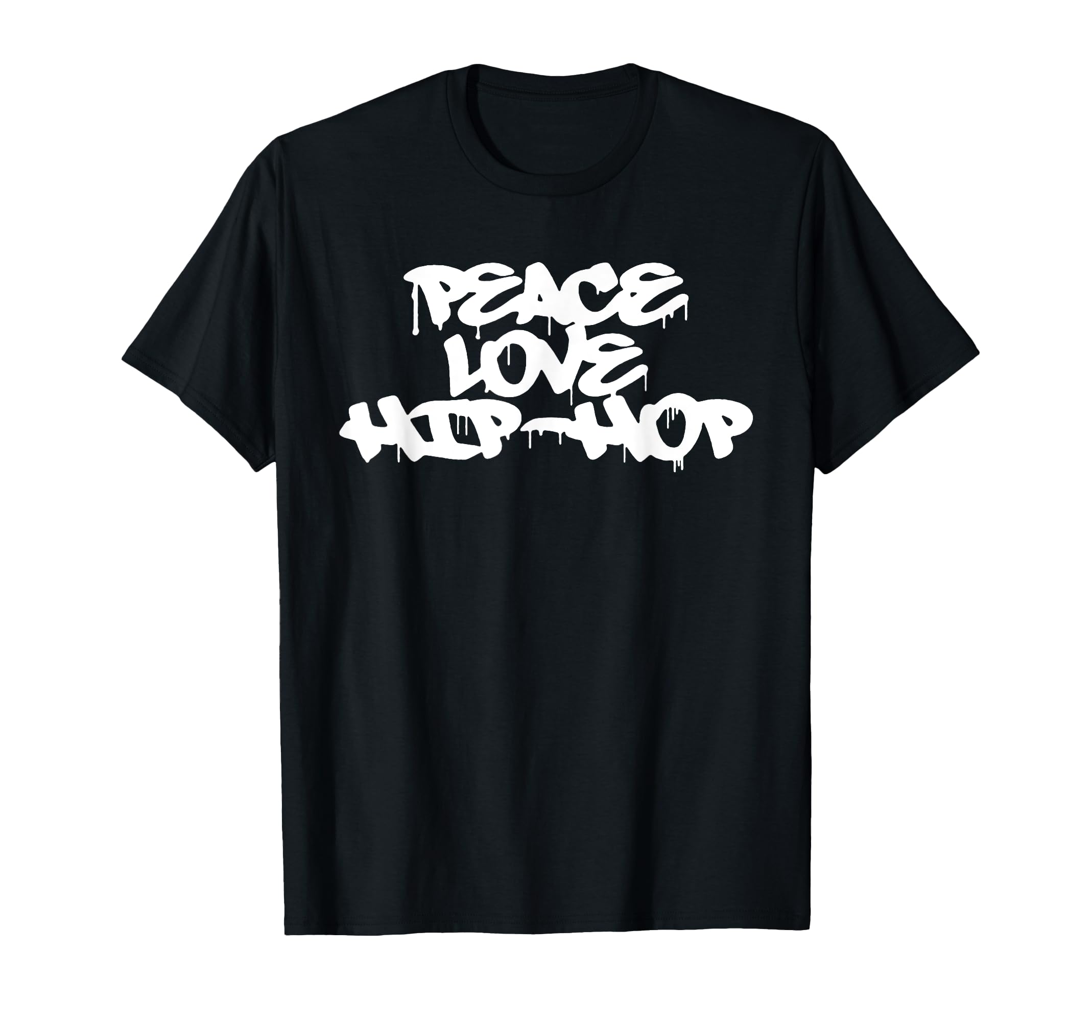 Peace Love Hip Hop Old School Rap Spray T-Shirt - Graphic Print for Adults - T-Shirt, Sweatshirt, Hoodie