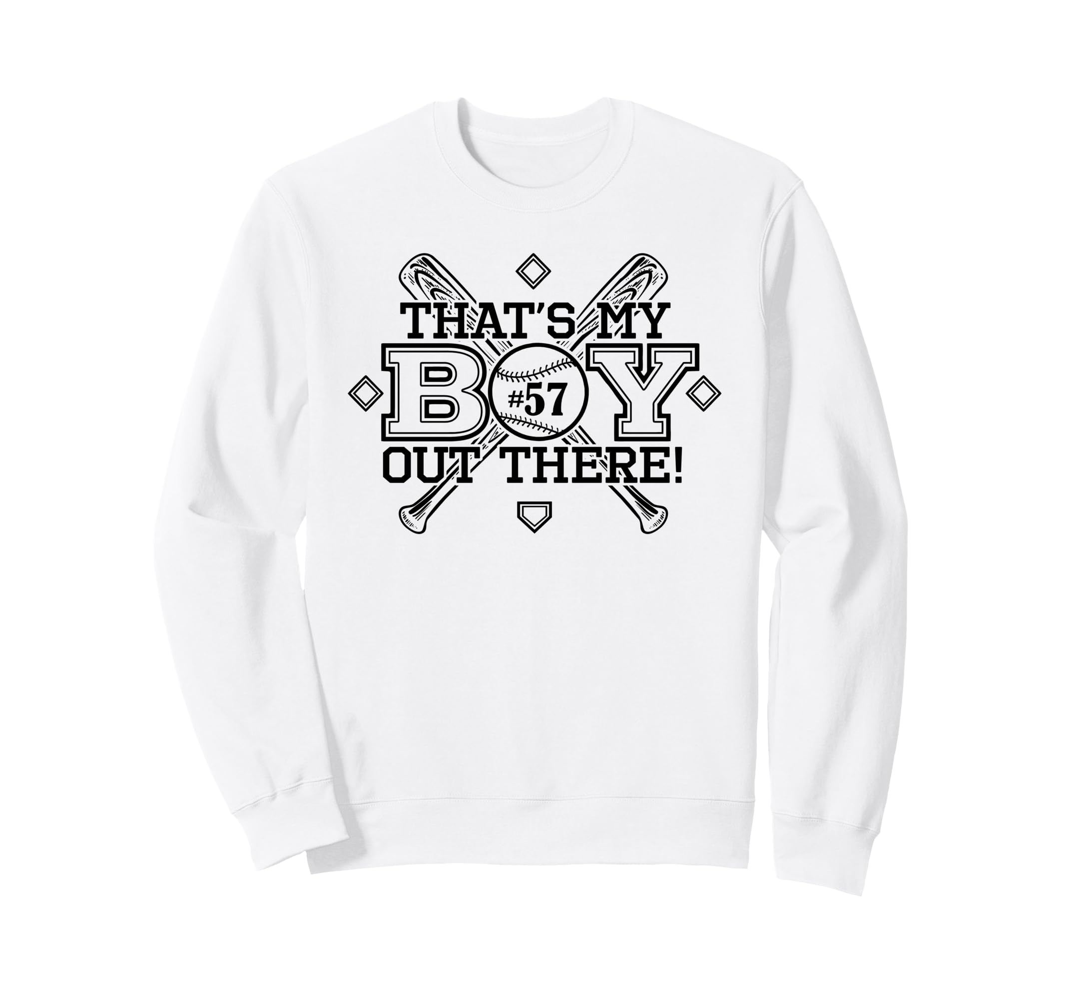 Baseball Mom Dad Thats My Proud Sweatshirt - Fun Novelty Design Men Women - T-Shirt, Sweatshirt, Hoodie