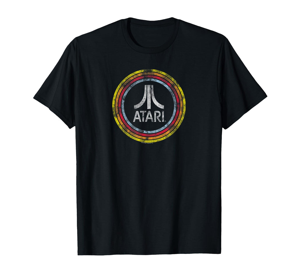 Atari Distressed Circle Fuji Logo T-Shirt - Novelty Apparel Men Women - T-Shirt, Sweatshirt, Hoodie