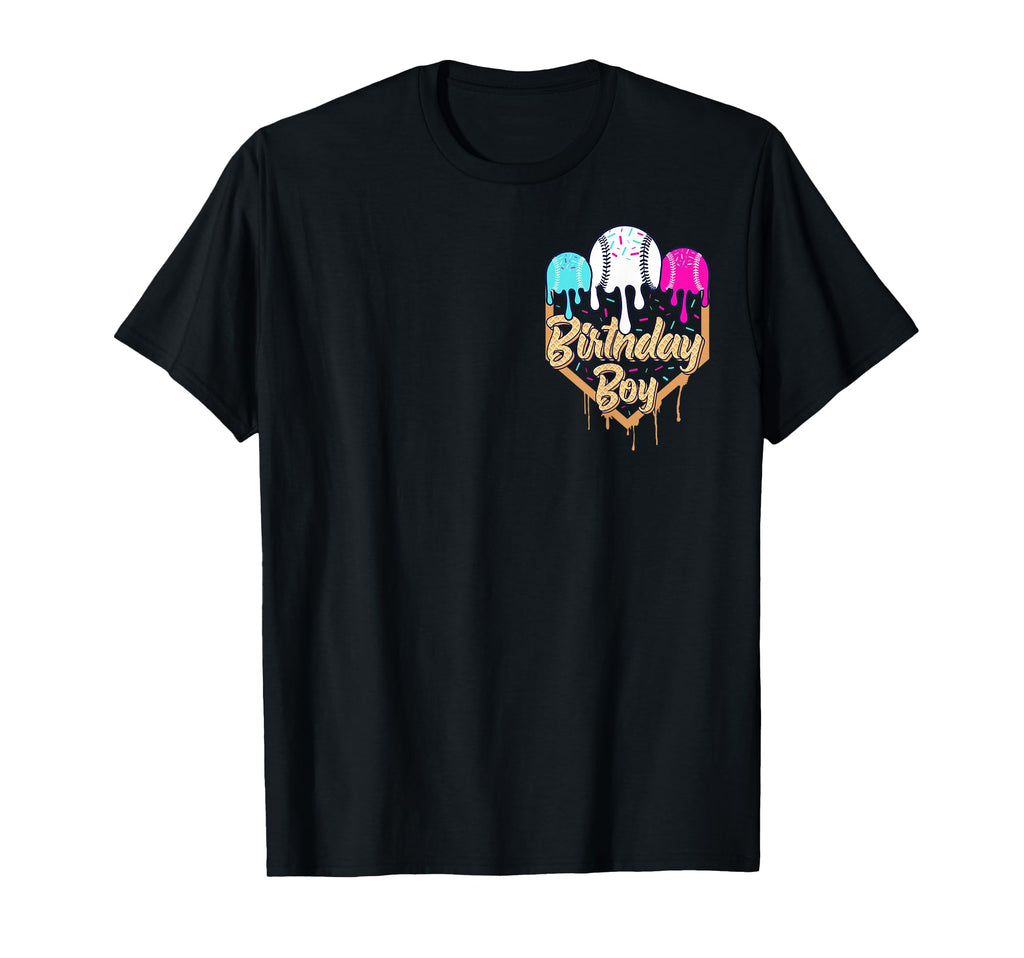 10Th Birthday Baseball Ice Cream T-Shirt - Casual Everyday Wear Unisex - T-Shirt, Sweatshirt, Hoodie
