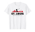 St Louis Baseball Minimalist Baseball T-Shirt - Custom Art Print Men Women - T-Shirt, Sweatshirt, Hoodie