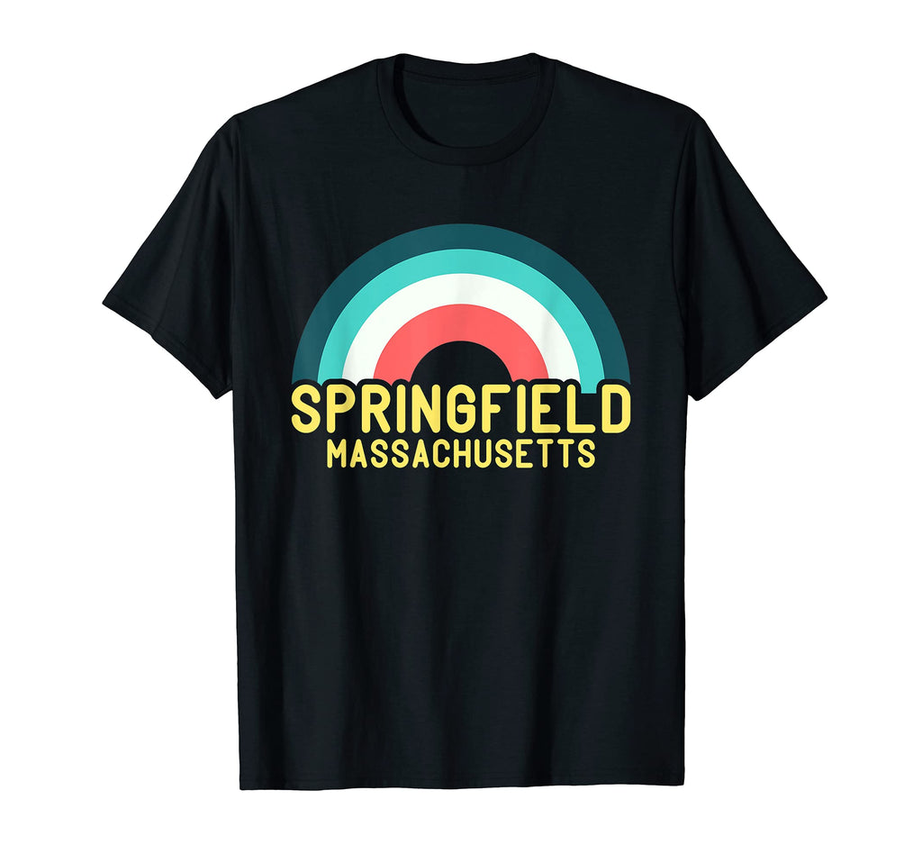 Springfield Massachusetts Rainbow T-Shirt - Fun Novelty Design Unisex - T-Shirt, Sweatshirt, Hoodie