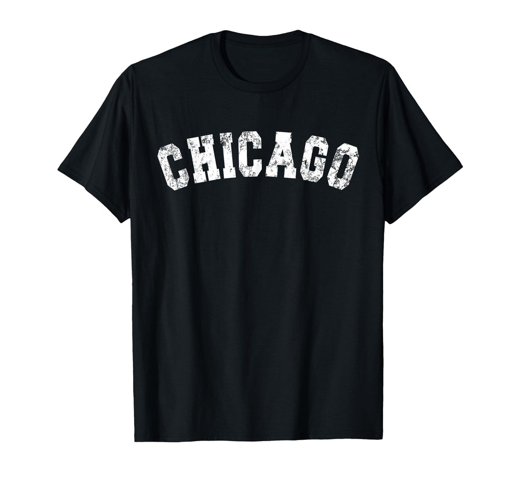 Chicago Illinois Distressed T-Shirt - Custom Art Print Men Women - T-Shirt, Sweatshirt, Hoodie